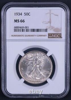 1934 Walking Liberty Silver Half Dollar NGC MS66 CB8