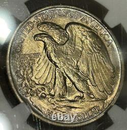 1934 Walking Liberty Silver Half Dollar NGC MS-65 Gem Beautiful Toned Luster++