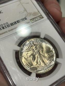 1934 Walking Liberty Silver Half Dollar NGC MS-65 Gem Beautiful Toned Luster++