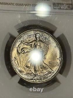 1934 Walking Liberty Silver Half Dollar NGC MS-65 Gem Beautiful Toned Luster++