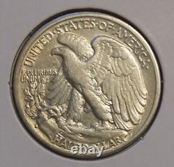 1934-s Walking Liberty Half Dollar-au+-about Uncirculated Plus
