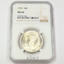 1935 P NGC MS64 Silver Walking Liberty Half Dollar 50c US Coin #43838A