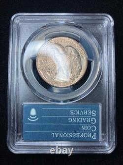 1935-P PCGS MS64 Walking Liberty Half Dark Iridescent 40th Anniversary Label