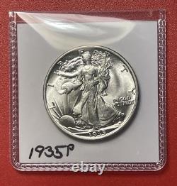 1935 P Walking Liberty Silver Half Dollar, Gem Uncirculated