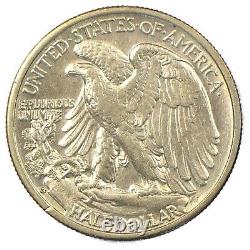 1935-S 50c Walking Liberty Silver Half Dollar San Francisco AU/BU Cleaned