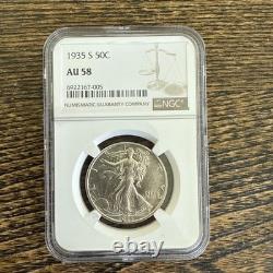 1935-S AU 58 Walking Liberty