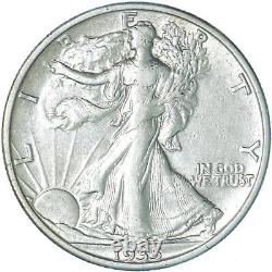 1935 S Walking Liberty Half Dollar 90% Silver AU Cleaned See Pics E374