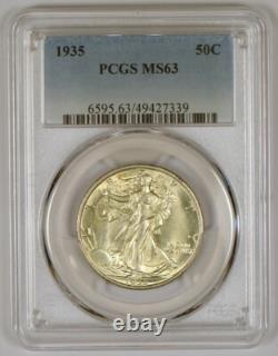 1935 Walking Liberty Half Dollar Graded MS63 by PCGS