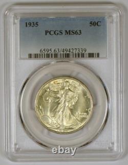 1935 Walking Liberty Half Dollar Graded MS63 by PCGS