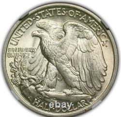 1935 Walking Liberty Half Ngc Ms 62 Lovely Original Soft White With A Hint Of