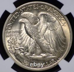 1935 Walking Liberty Half Ngc Ms 62 Lovely Original Soft White With A Hint Of