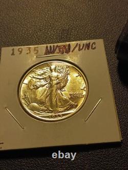 1935 Walking Liberty Silver Half Dollar 90% Philadelphia Nice AU/ BU