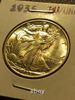 1935 Walking Liberty Silver Half Dollar 90% Philadelphia Nice BU