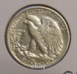 1935-s Walking Liberty Half Dollar-au+- About Uncirculated Plus