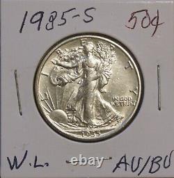 1935-s Walking Liberty Half Dollar-au/bu- About Uncirculated To Uncirculated
