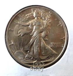1935p-walking Liberty Half -choice Unc. Bold Skirtlines. Mint Luster! Free Ship