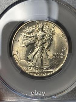 1936 CAC MS63 Walking Liberty Half Dollar 50c, Strong Luster Original Choice MS