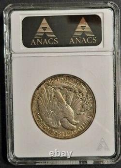 1936-D Walking Liberty Half Dollar DBL DIE OBV! ANACS AU Details! -d8105cxxx