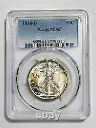 1936 D Walking Liberty Half Dollar PCGS MS-65