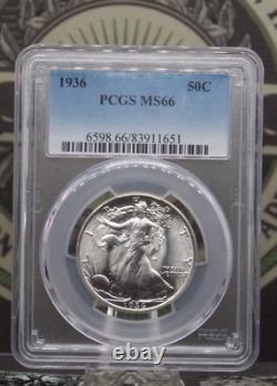 1936 P Walking Liberty SILVER Half Dollar 50c PCGS MS66 #651 BU GEM ECC&C, Inc