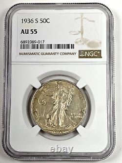 1936-S Walking Liberty Half Dollar NGC AU55