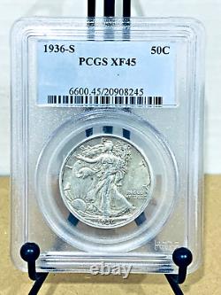 1936-S Walking Liberty Half Dollar PCGS XF45 Extra Fine 45 #20908245