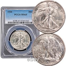 1936 Walking Liberty Half (50c) PCGS MS65