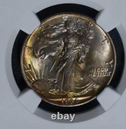 1936 Walking Liberty Silver Half Dollar MS65 NGC TONED