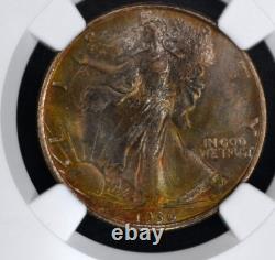 1936 Walking Liberty Silver Half Dollar MS65 NGC TONED