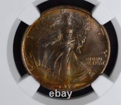 1936 Walking Liberty Silver Half Dollar MS65 NGC TONED