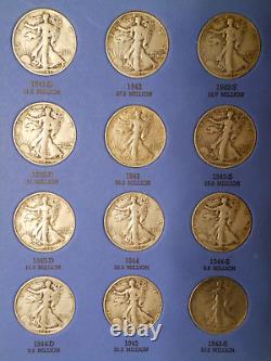 1937 1947 Complete Set 30 Walking Liberty 90% Silver Half Dollars Collection