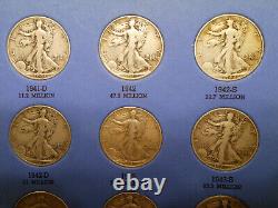 1937 1947 Complete Set 30 Walking Liberty 90% Silver Half Dollars Collection