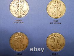 1937 1947 Complete Set 30 Walking Liberty 90% Silver Half Dollars Collection