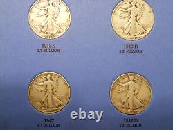 1937 1947 Complete Set 30 Walking Liberty 90% Silver Half Dollars Collection