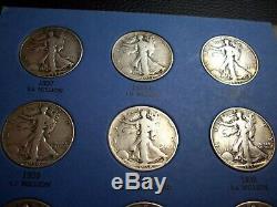 1937 1947 Complete Set Liberty Walking Half Dollars Silver 30 Coin Lot 1938 D