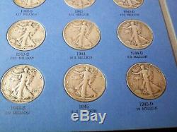 1937 1947 Complete Set Liberty Walking Half Dollars Silver 30 Coin Lot 1938 D