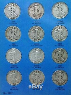 1937-1947 PDS Walking Liberty Silver Half Dollar Set 50c Complete Short #3