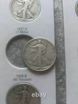 1937-1947 Walking Liberty Silver Half Dollar Complete Set Book (31 Coins)