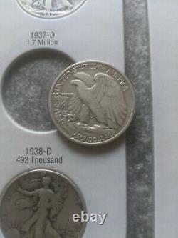 1937-1947 Walking Liberty Silver Half Dollar Complete Set Book (31 Coins)