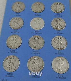 1937-1947 Walking Liberty Silver Half Dollars Complete Set of 30- Coins