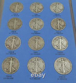 1937-1947 Walking Liberty Silver Half Dollars Complete Set of 30- Coins