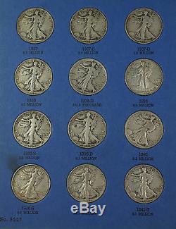 1937-47 COMPLETE Whitman Folder Walking Liberty Half Dollar Set 30 Coins Total