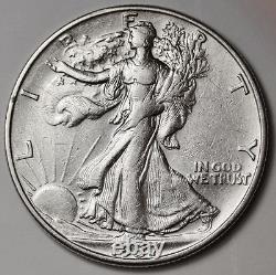 1937-D Walking Liberty Half Dollar About Uncirculated AU 106091 Inventory F