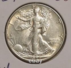 1937 D Walking Liberty Half Dollar-au About Uncirculated