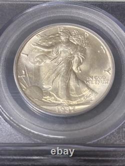 1937-P Walking Liberty Silver Half Dollar 50C PCGS MS 64 Walker Rattler