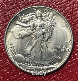 1937 P Walking Liberty Silver Half Dollar, Choice to Gem Uncirculated