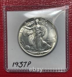 1937 P Walking Liberty Silver Half Dollar, Choice to Gem Uncirculated