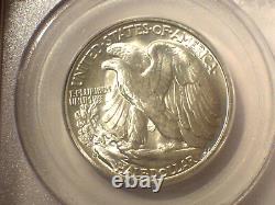1937-S PCGS MS65 OGH GOLD CAC +++ Silver WALKING LIBERTY Half Dollar 50c