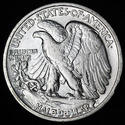 1937-S Walking Liberty Silver Half Dollar AU E316 T