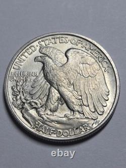 1937 Walking Liberty Half Dollar Borderline Uncirculated (AU++) 90% Silver